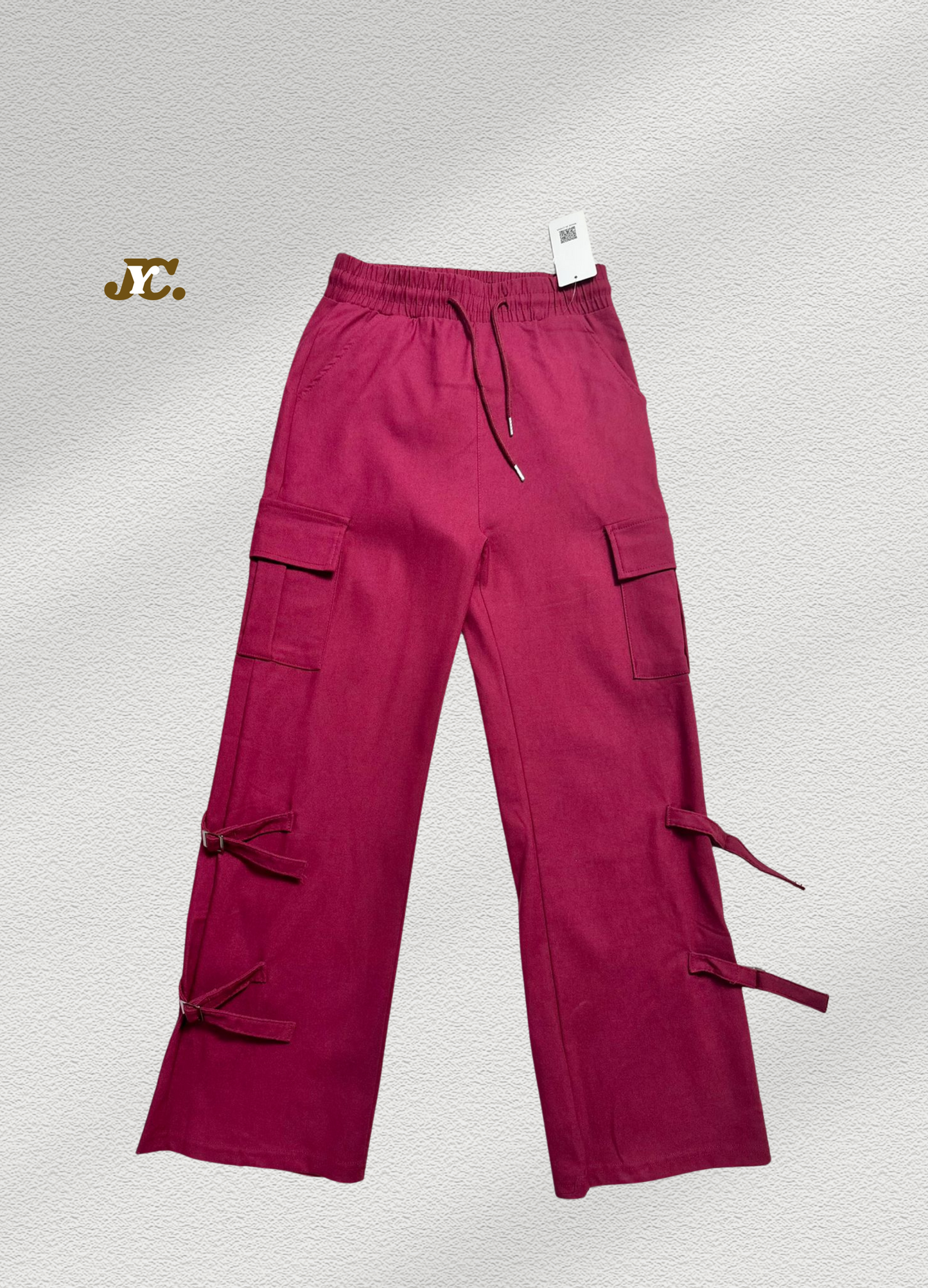 J49-Stretchable Comfy Cargo Pants for women / Cotton Blend Span Cargo Pants for women