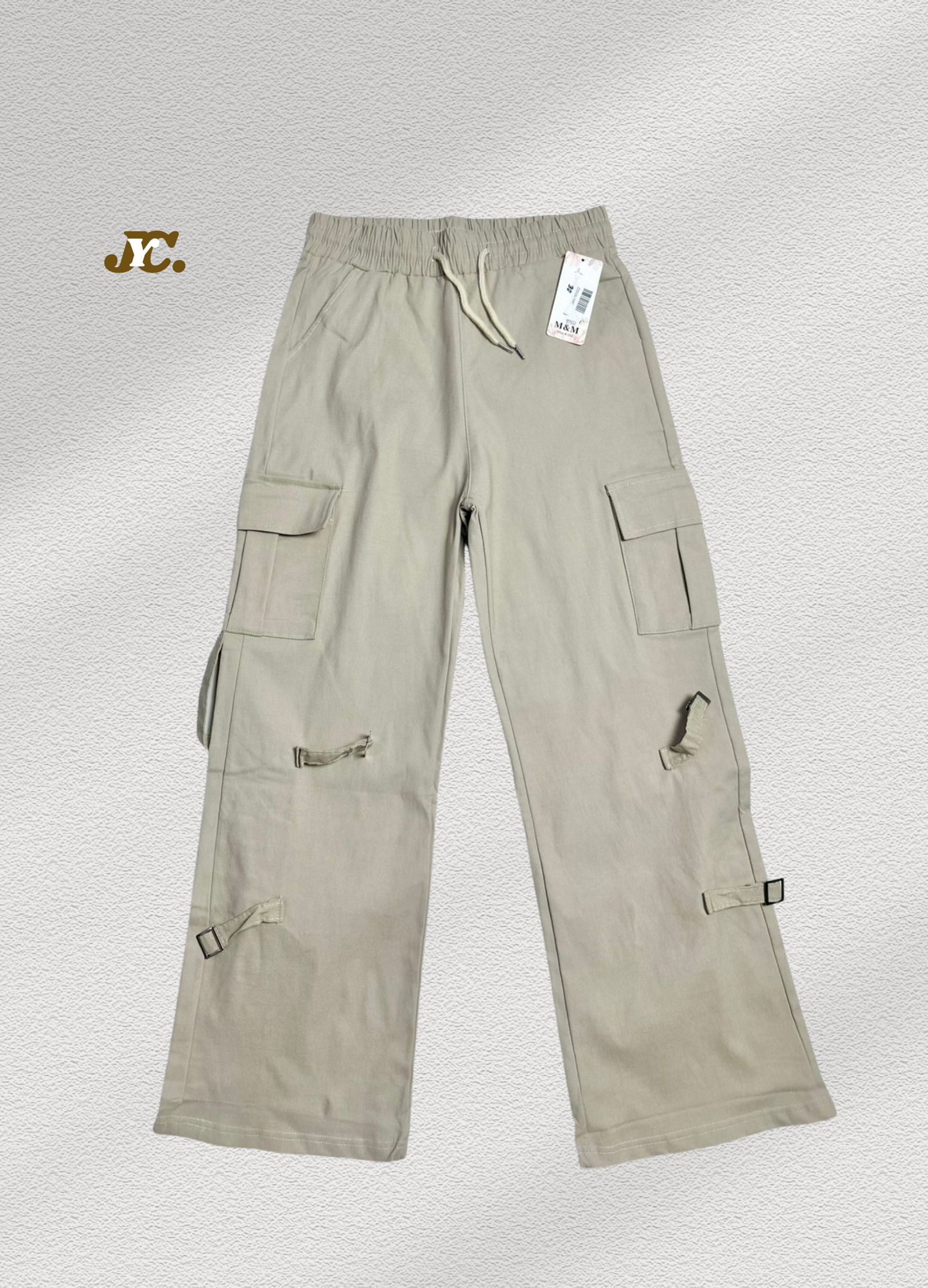 J49-Stretchable Comfy Cargo Pants for women / Cotton Blend Span Cargo Pants for women