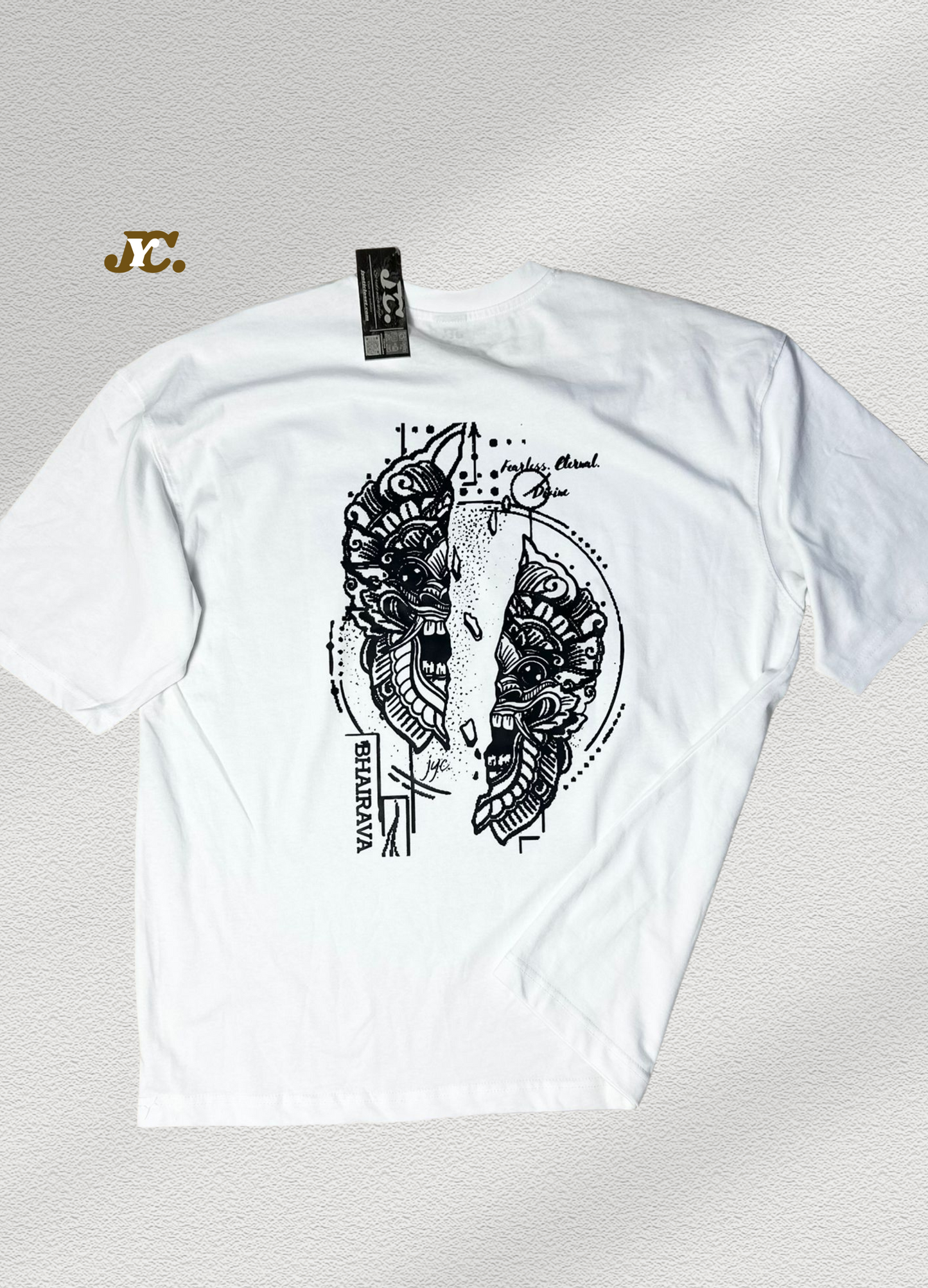 J51-Bhairava Divine Unisex Oversized T-Shirt – 100% Cotton | Drop Shoulder | Premium Finish