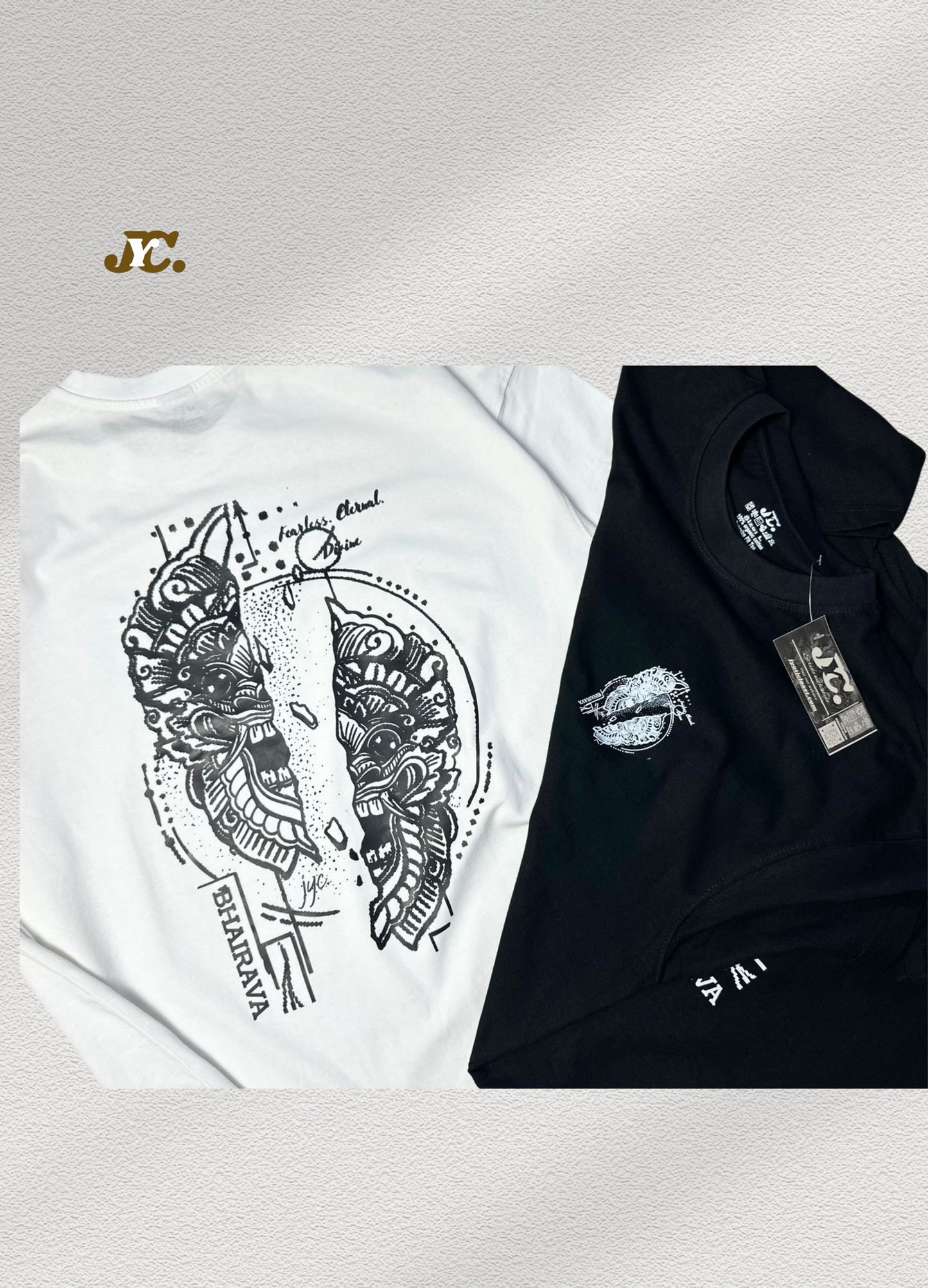 J51-Bhairava Divine Unisex Oversized T-Shirt – 100% Cotton | Drop Shoulder | Premium Finish