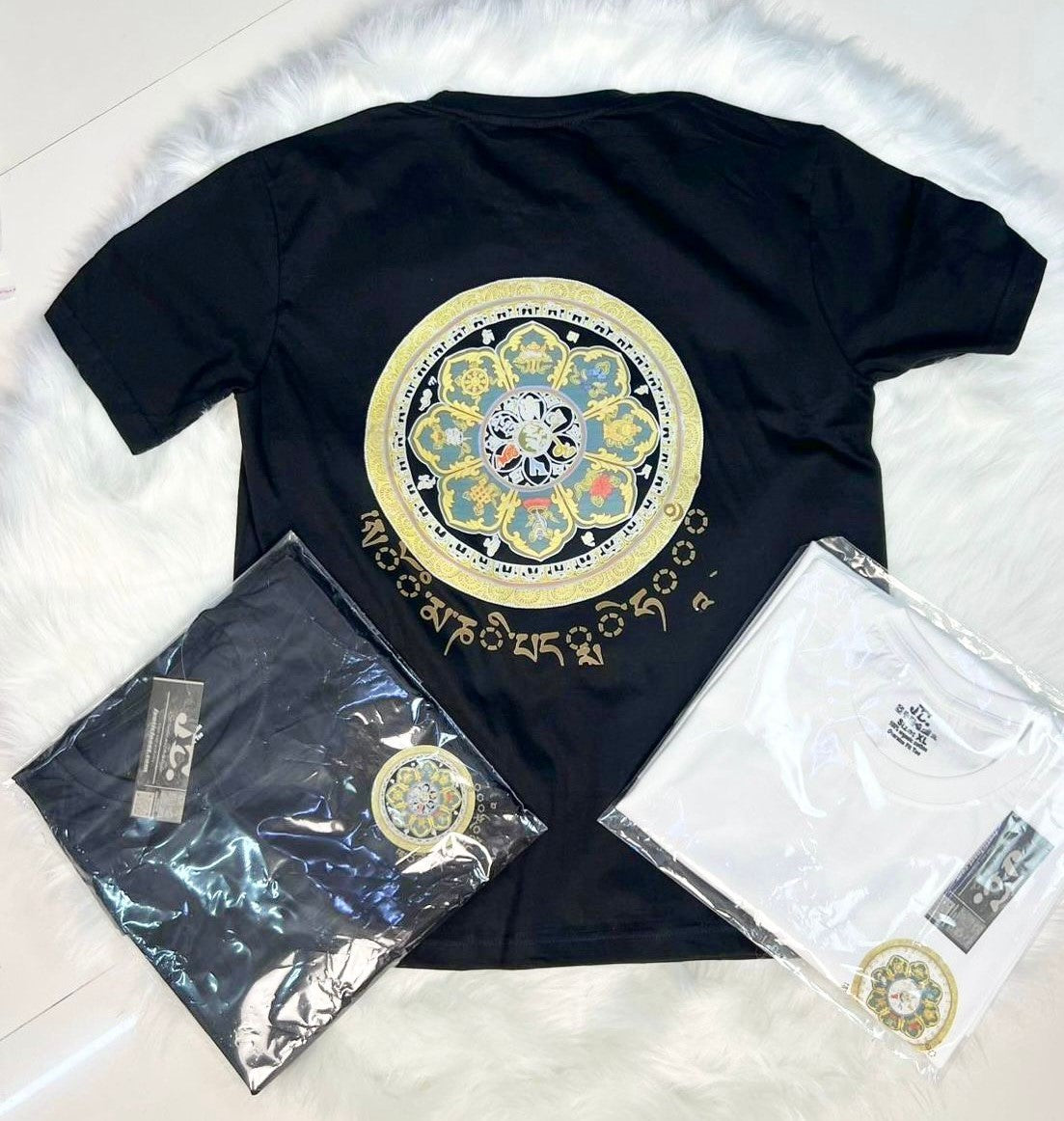 J67- Mandala Print 100% cotton T-shirt/ Slim Fit Tshirt for summer
