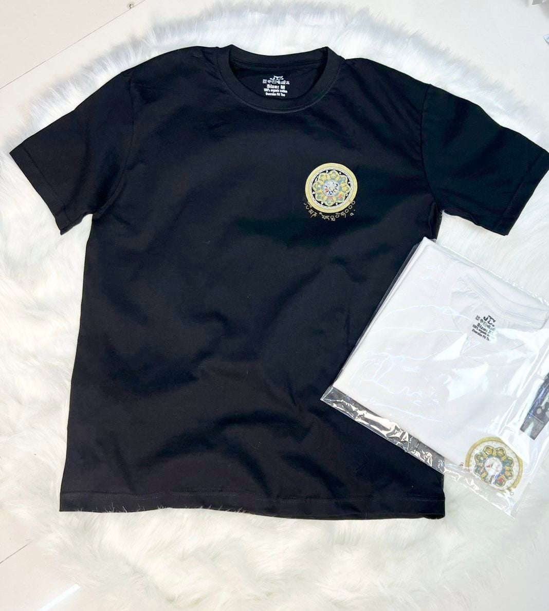 J67- Mandala Print 100% cotton T-shirt/ Slim Fit Tshirt for summer