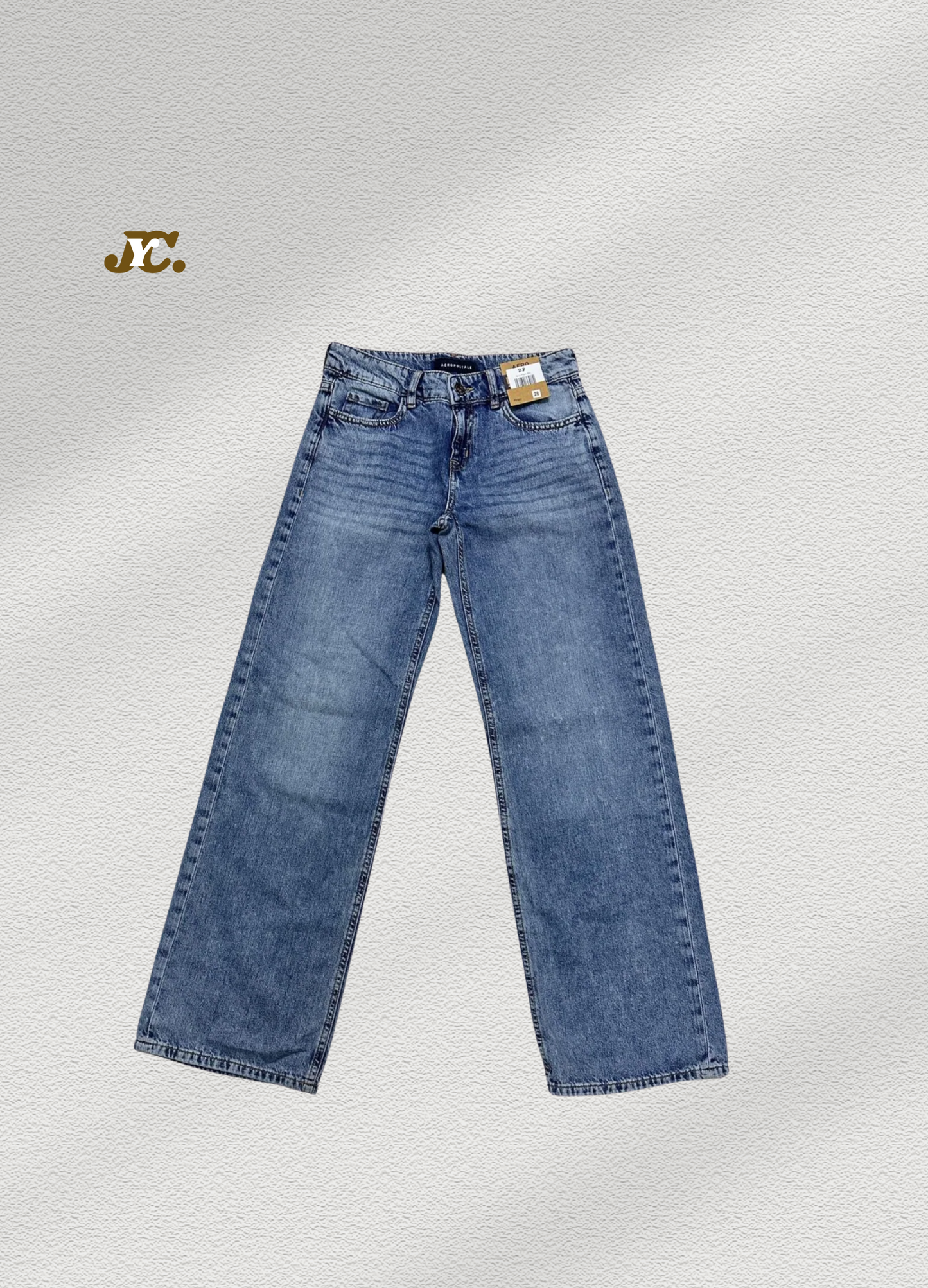 Aero Plain Wide Leg Jeans Pant(ladies)