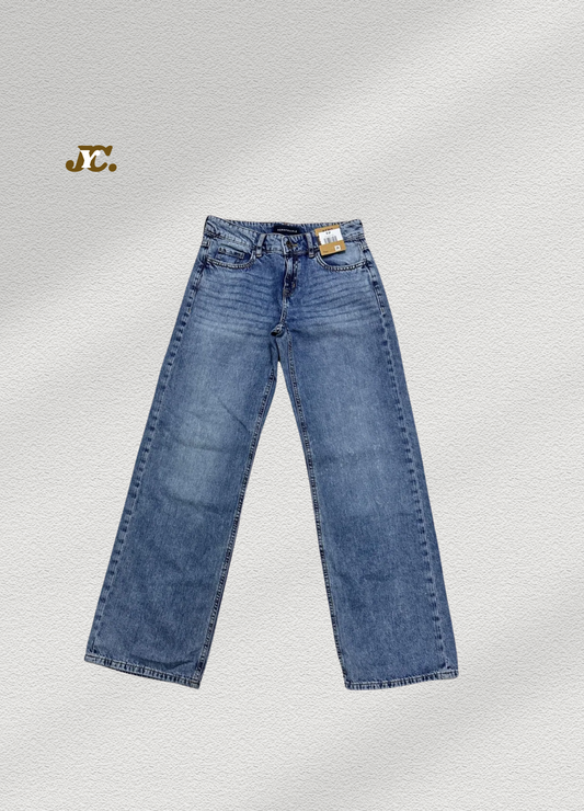 Aero Plain Wide Leg Jeans Pant(ladies)