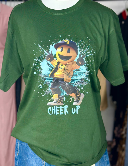"Cheer Up" Streetwear Graphic T-Shirt 