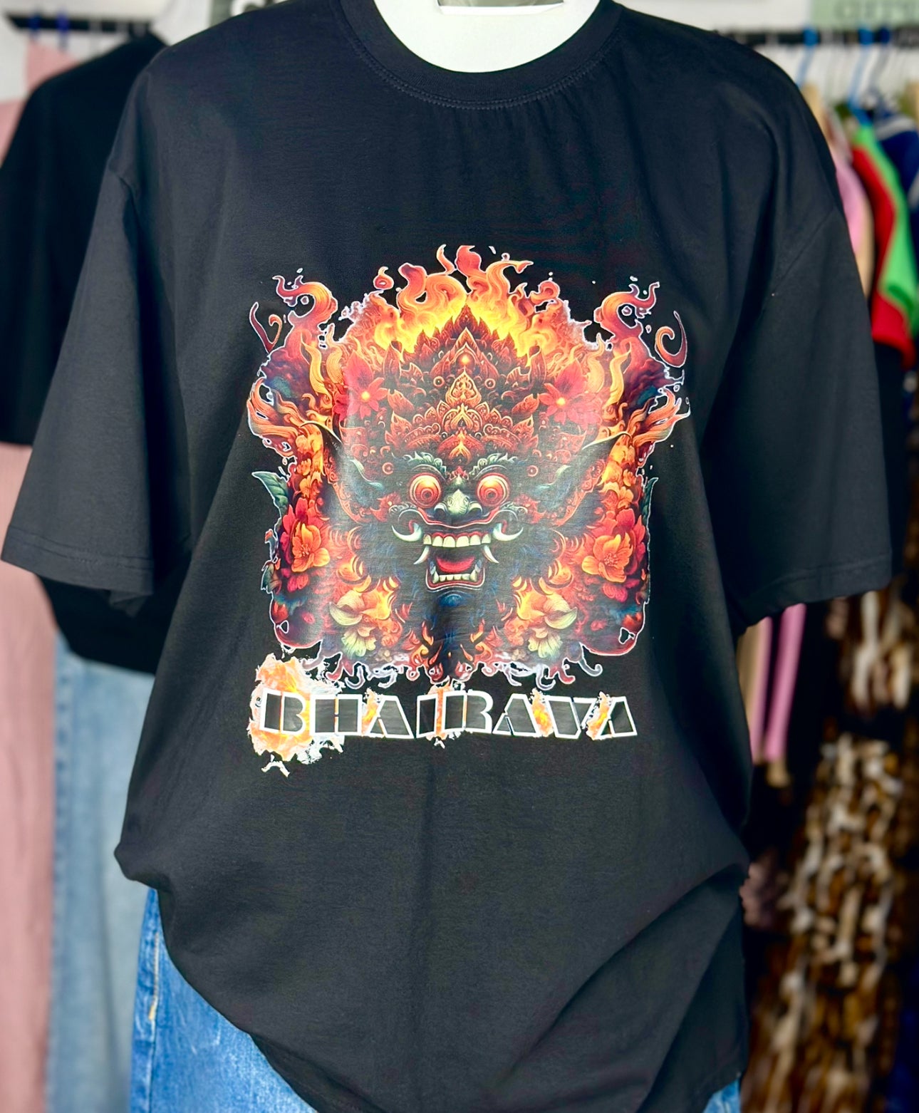 Bhairava – Fiery Guardian T-Shirt 🔥🖤