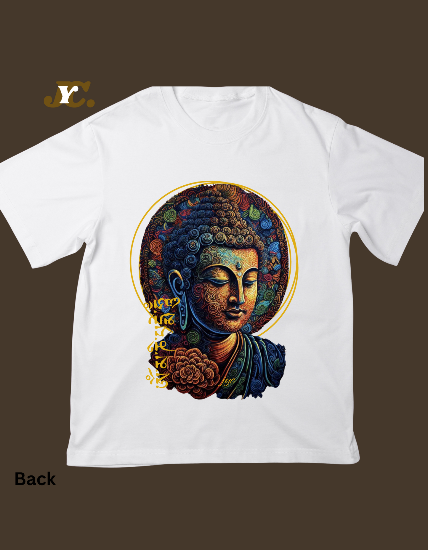 OT21-बुद्ध प्रिन्ट ओभरसाइज्ड महिला टी-शर्ट