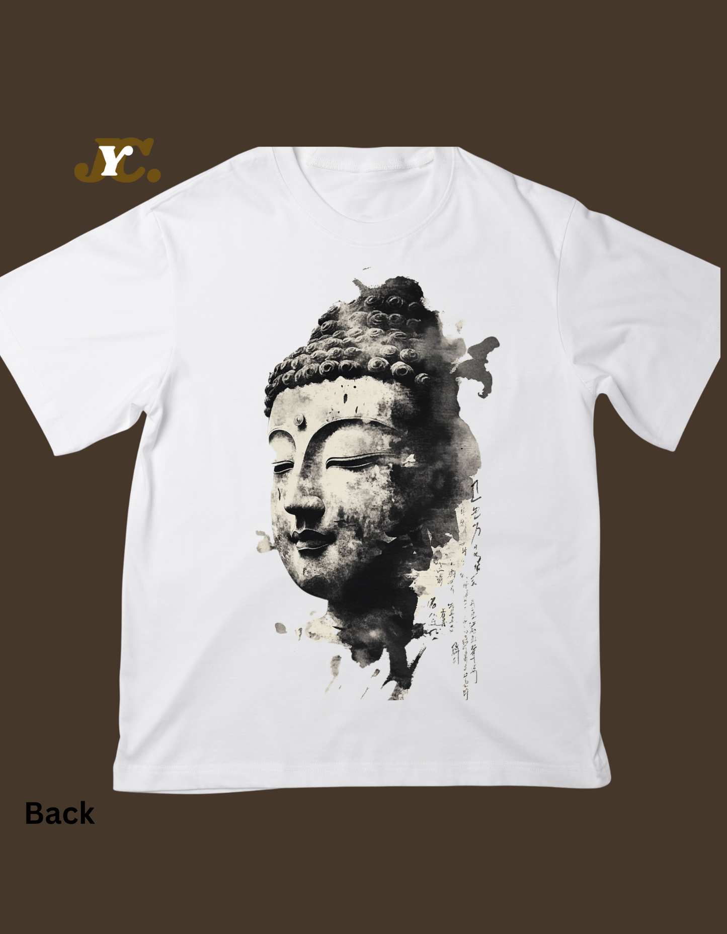 OT19-बुद्ध ओभरसाइज महिला ड्रप शोल्डर टीशर्ट