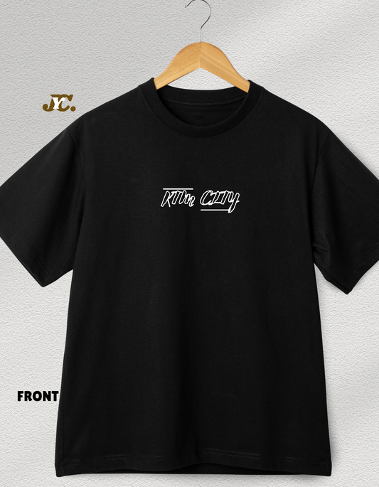 J54-KTM CITY Kathmandu City Printed /Oversized Drop Shoulder T-Shirt – 100% Organic Cotton