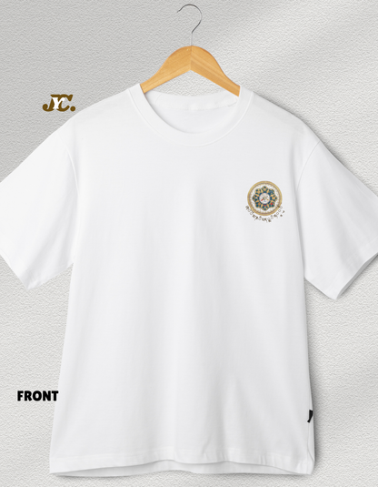 J67- Mandala Print 100% cotton T-shirt/ Slim Fit Tshirt for summer