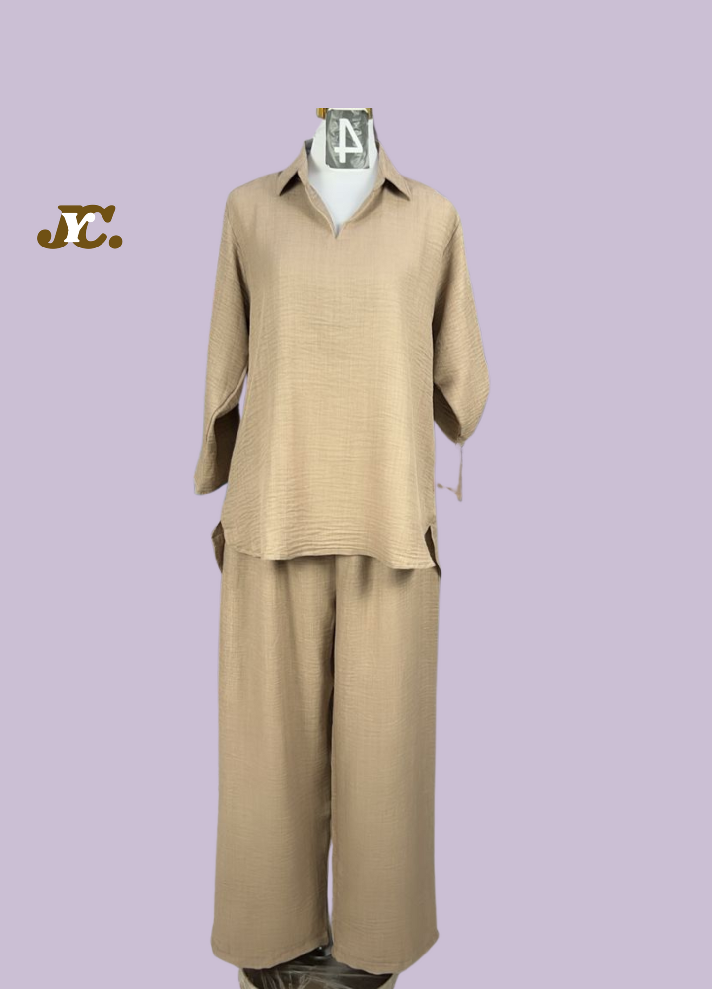 COR2-023: Plain Co-ord Set, premium linen co-ord set.