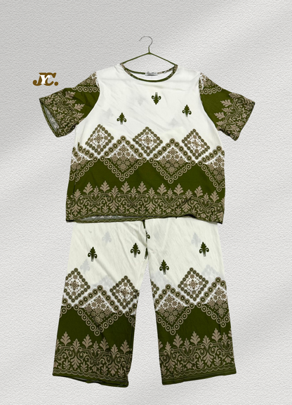 J29- Ladies Summer Print Co-Ord Set for Women | Soft Cotton Blend  Co-ord set