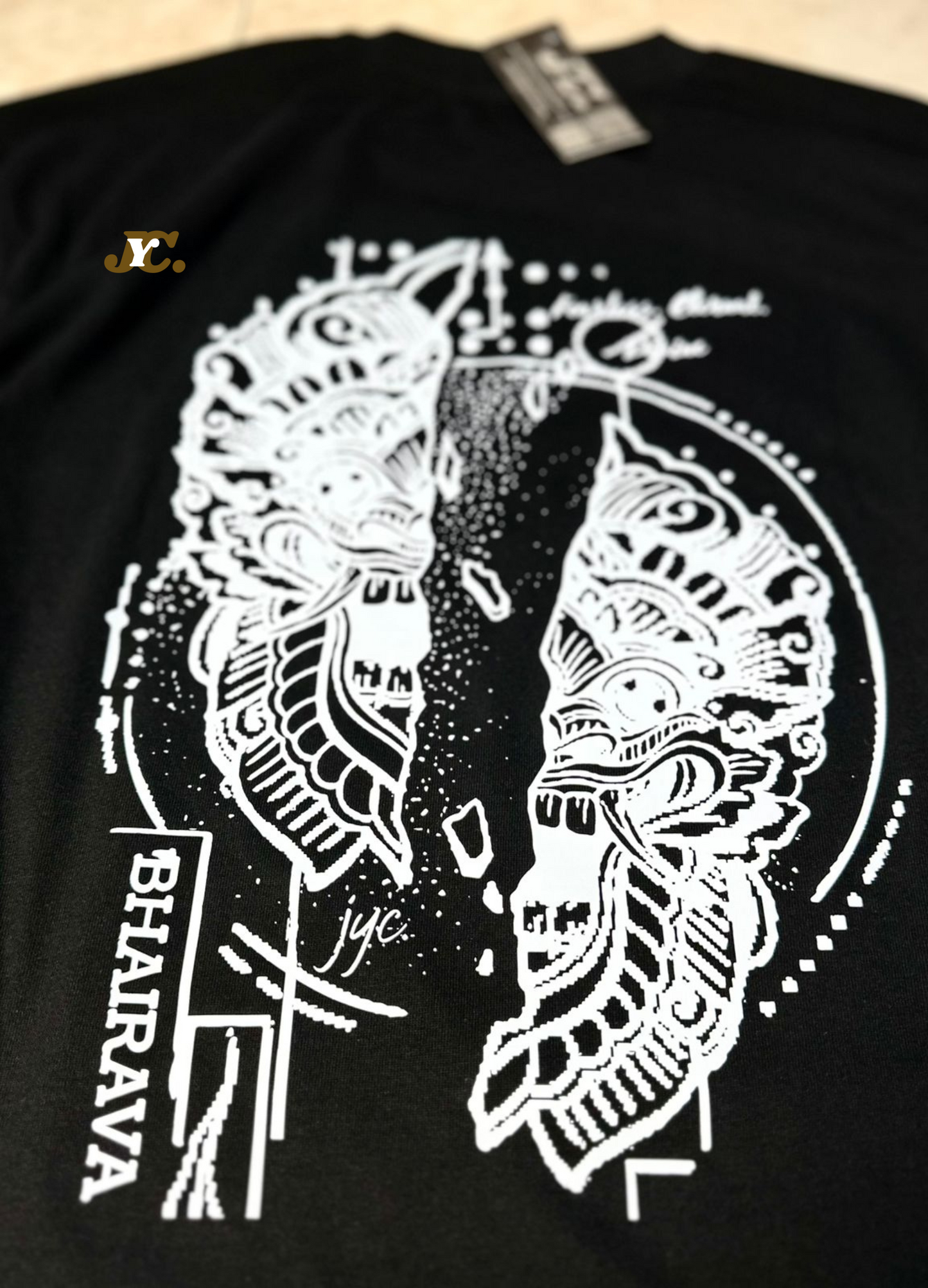 J51-Bhairava Divine Unisex Oversized T-Shirt – 100% Cotton | Drop Shoulder | Premium Finish