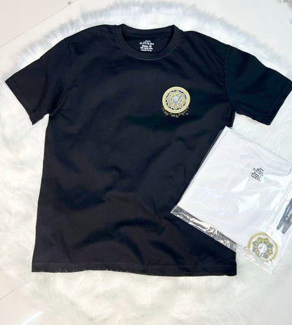 J67- Mandala Print 100% cotton T-shirt/ Slim Fit Tshirt for summer