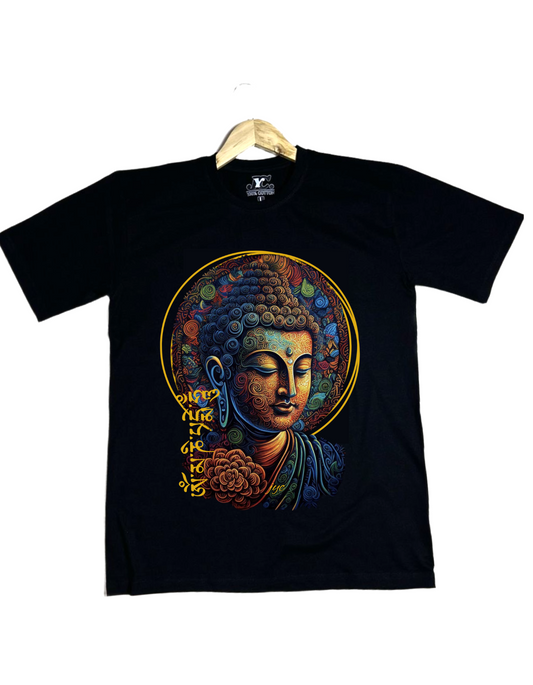 OT21-बुद्ध प्रिन्ट ओभरसाइज्ड महिला टी-शर्ट
