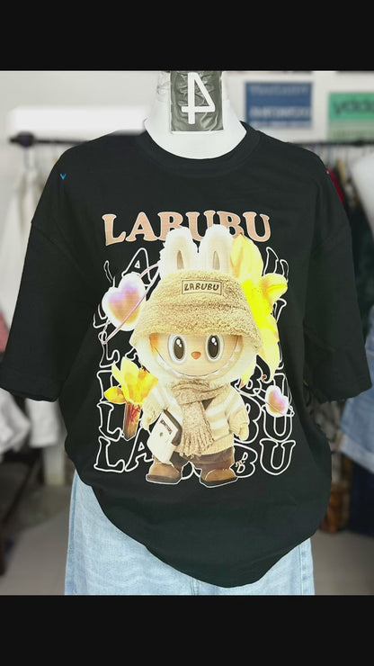 J35-Cartoon Graphic Oversized T-Shirt – Unisex | 100% Cotton | Trendy Streetwear