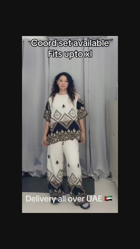 J29- Ladies Summer Print Co-Ord Set for Women | Soft Cotton Blend  Co-ord set
